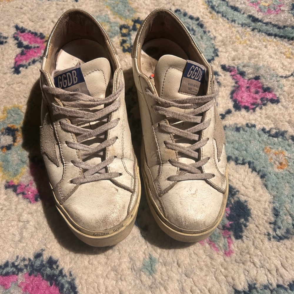 Golden Goose Hi Star White Sneakers